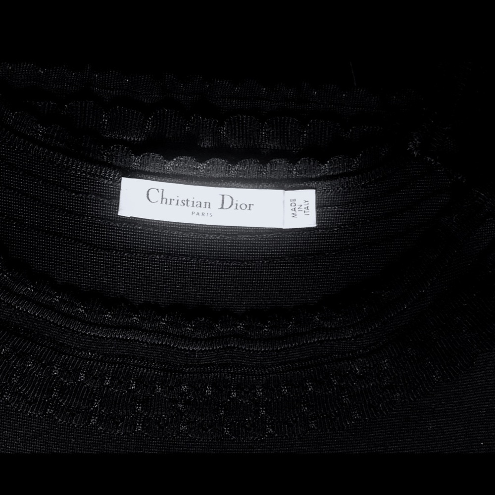 Christian Dior John Galliano Y2K Coquette Black Knit Lace layered Mini Dress - Picture 6 of 16